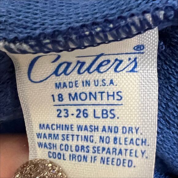 Vintage 1980s Carter's "Heavenly Body" Baby Bathing Suit Size 18 Months Blue - Picture 4 of 4